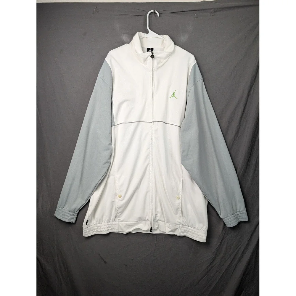 Jordan Flight Mens Track Jacket White Grey Green 3XL F6HON 139545